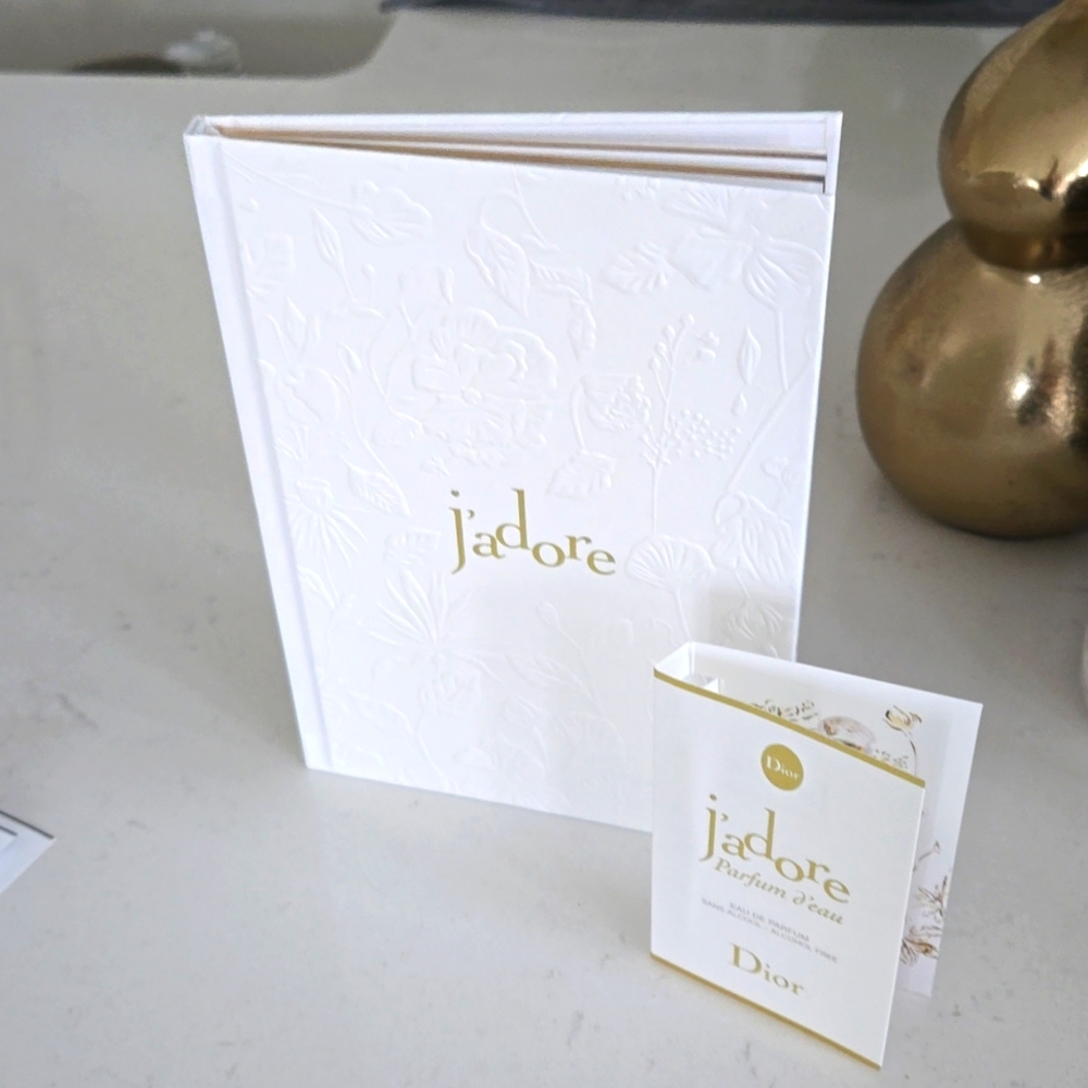 New never used DIOR journal notebook white floral Jadore design Dior book